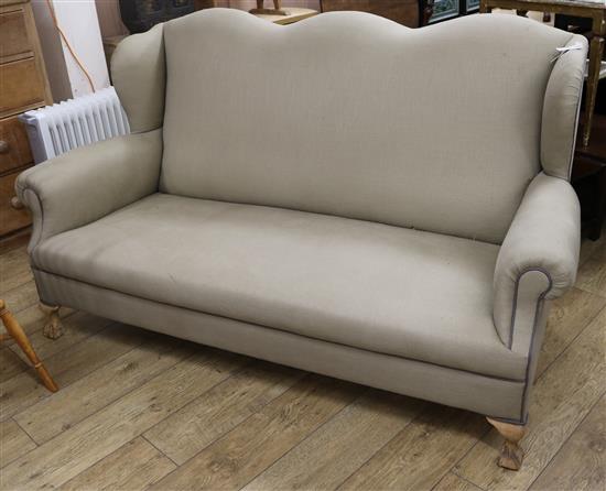 A white upholstered settee, W.178cm